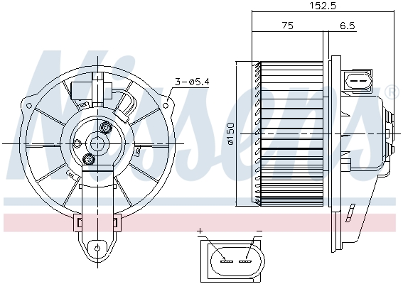 NISSENS N87221 Ventilator, habitaclu