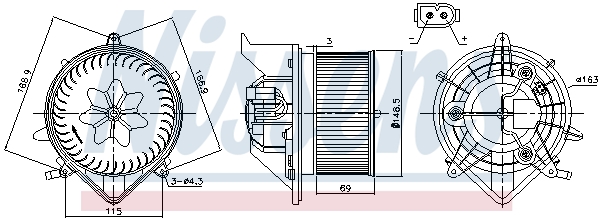 NISSENS 228711 87233 - Utastér ventilátor, fűtőmotor