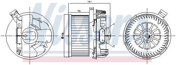 NISSENS  Utaster ventilator