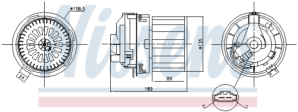 NISSENS NIS87358 Utastér ventillátor