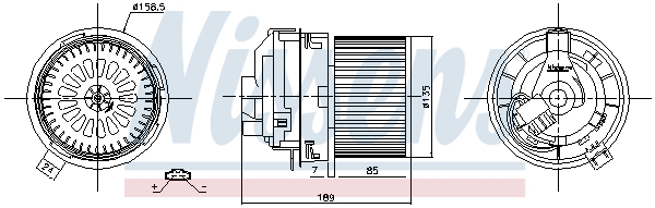 NISSENS 266096 87360 - Utastér ventilátor, fűtőmotor