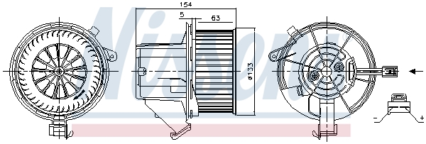 NISSENS 228720 87391 - Utastér ventilátor, fűtőmotor