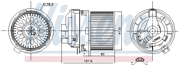 NISSENS NIS87508 Utastér ventillátor