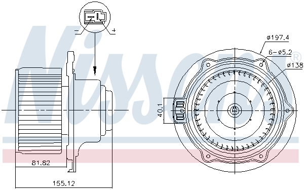 NISSENS 387375 87570 - Utastér ventilátor, fűtőmotor