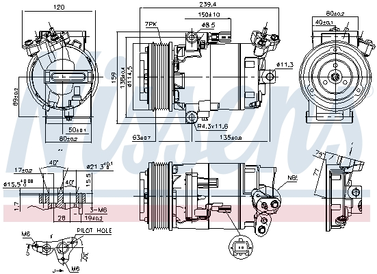 NISSENS NIS890015 kompresszor, klíma