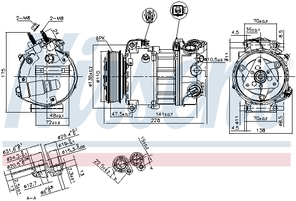 NISSENS NIS890124 kompresszor, klíma