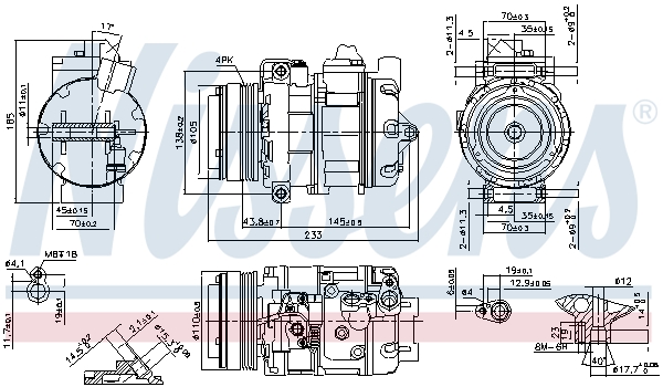 NISSENS NIS890292 kompresszor, klíma