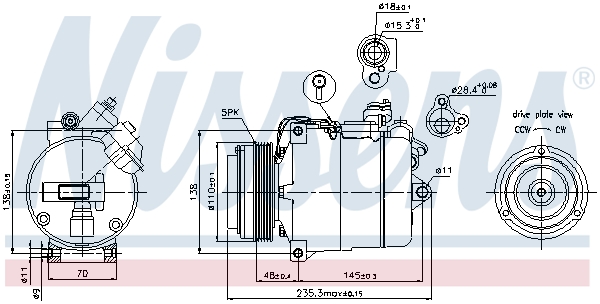 NISSENS NIS89034 kompresszor, klíma