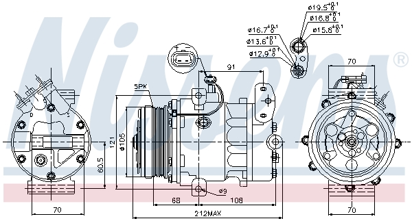 NISSENS NIS89037 kompresszor, klíma