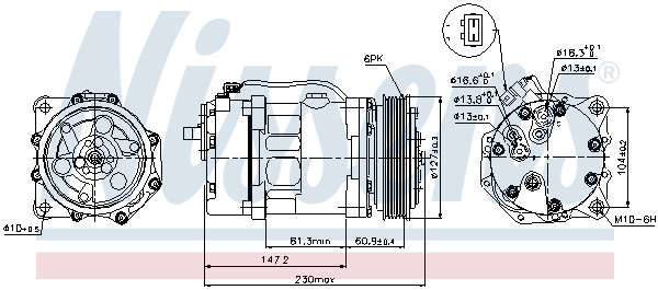 NISSENS NIS89044 kompresszor, klíma