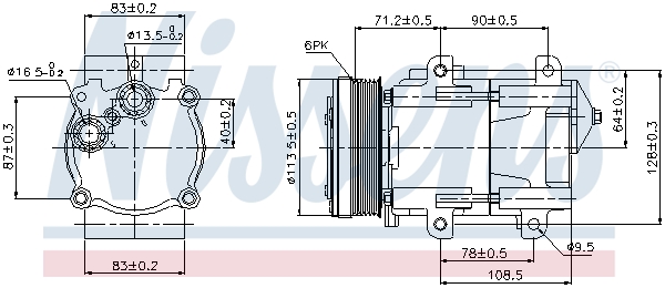 NISSENS NIS89046 kompresszor, klíma