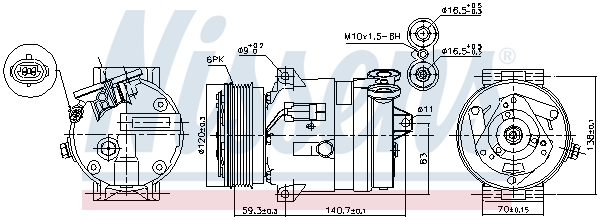 NISSENS NIS89057 kompresszor, klíma