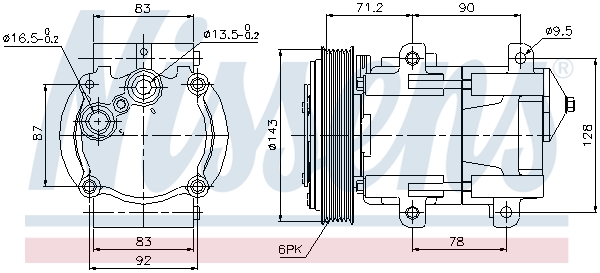 NISSENS NIS89059 kompresszor, klíma