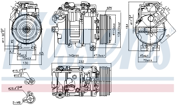 NISSENS NIS890628 kompresszor, klíma