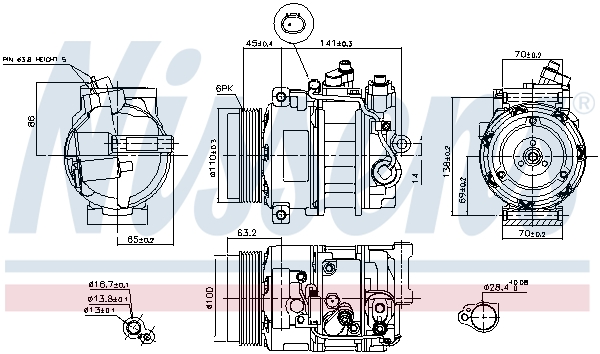 NISSENS 622 041 890634 - Klímakompresszor