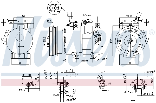 NISSENS NIS890684 kompresszor, klíma