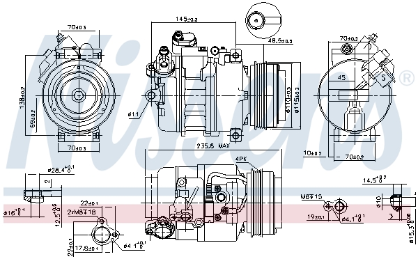 NISSENS NIS89080 kompresszor, klíma