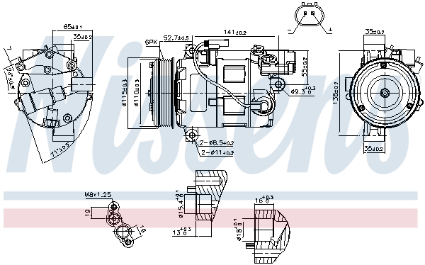 NISSENS NIS89086 kompresszor, klíma