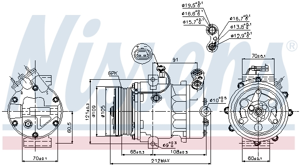 NISSENS NIS89095 kompresszor, klíma