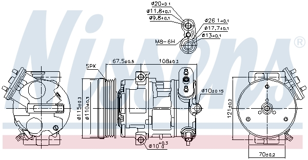 NISSENS 615 518 89100 - Klímakompresszor