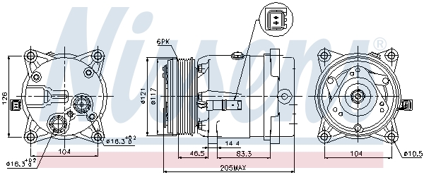 NISSENS NIS89122 kompresszor, klíma