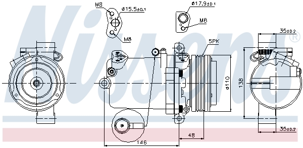 NISSENS NIS89133 kompresszor, klíma