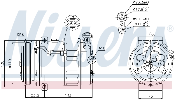 NISSENS NIS89157 kompresszor, klíma