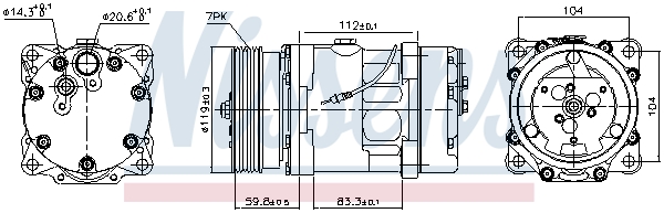 NISSENS NIS89160 kompresszor, kl?ma