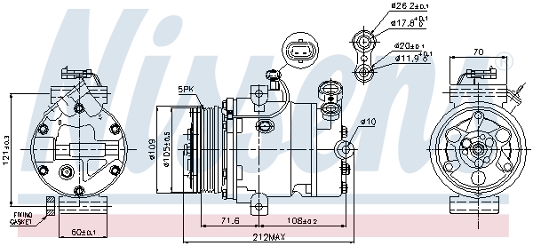 NISSENS NIS89196 kompresszor, klíma