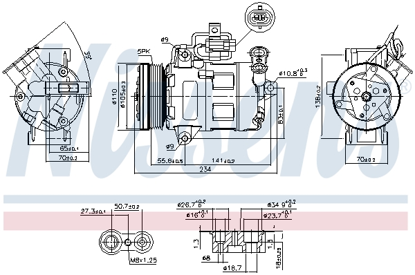 NISSENS NIS89216 kompresszor, klíma