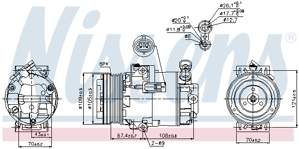 NISSENS NIS89222 kompresszor, klíma