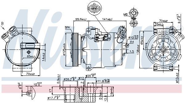 NISSENS NIS89308 kompresszor, klíma