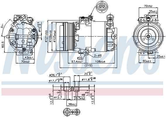 NISSENS 613 701 89322 - Klímakompresszor