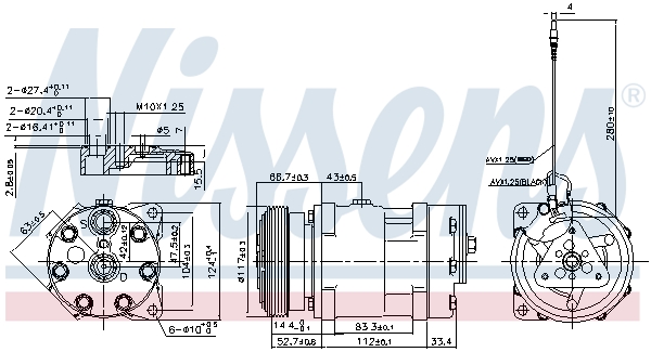 NISSENS NIS89489 kompresszor, klíma