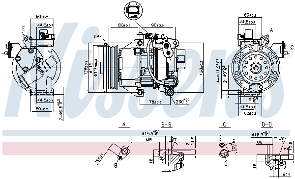 NISSENS NIS89554 kompresszor, klíma