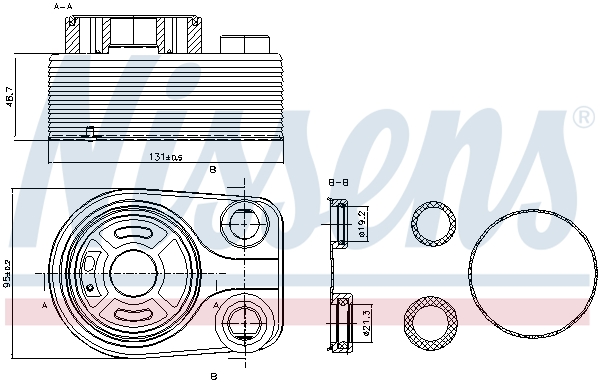 NISSENS NS90705 Olajhűtő motorolajhoz