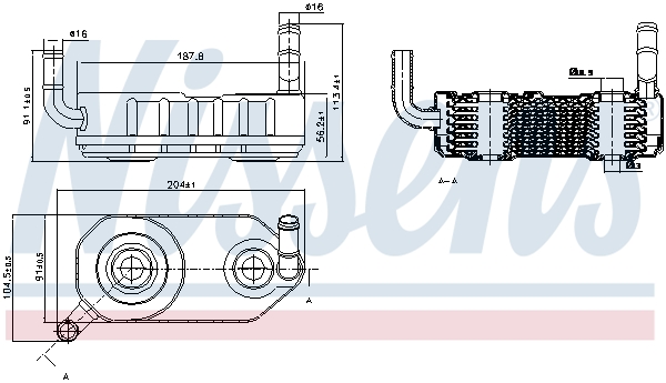 NISSENS NIS90708 olajhűtő, automata váltó