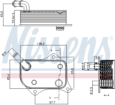 NISSENS NIS90711 Olajhűtő, motorolaj