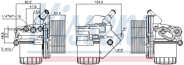 NISSENS 90893 Olajhűtő FORD TRANSIT 06-