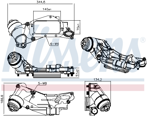 NISSENS 258537 90930 - Olajhűtő motorolajhoz