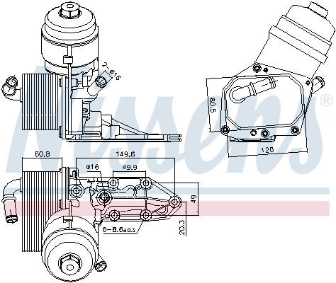 NISSENS 415023 91424 - Olajhűtő motorolajhoz