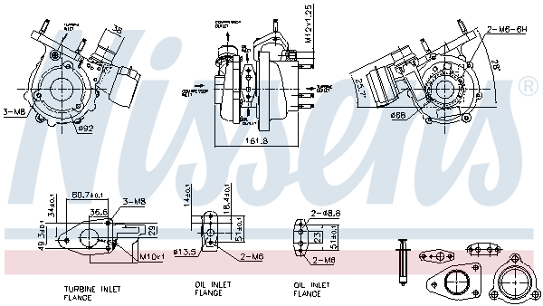 NISSENS 352405 93436 - Turbófeltöltő