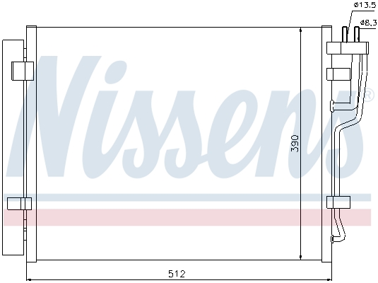 NISSENS NS940007 Klímakondenzátor, klímahűtő