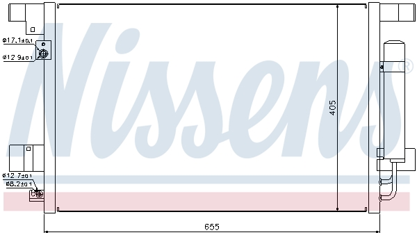 NISSENS 136199 940029 - Klímakondenzátor, klímahűtő