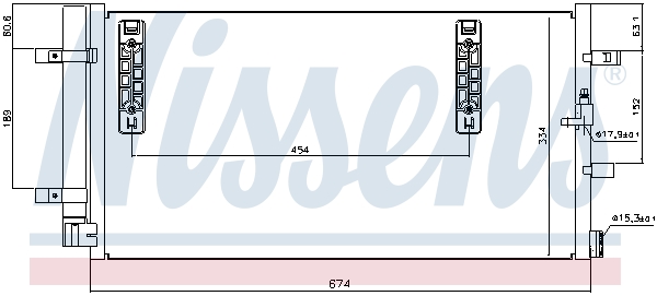 NISSENS NS940042 Klímakondenzátor, klímahűtő