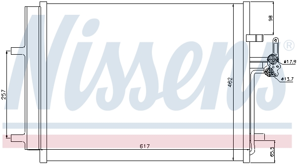 NISSENS NIS 940043 Klímakondenzátor, klímahűtő