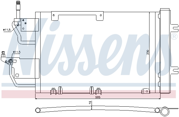 NISSENS NS940052 Klímakondenzátor, klímahűtő