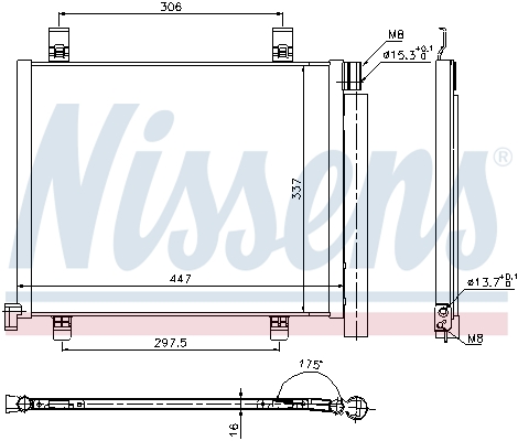 NISSENS N940254 Klímakondenzátor, klímahűtő