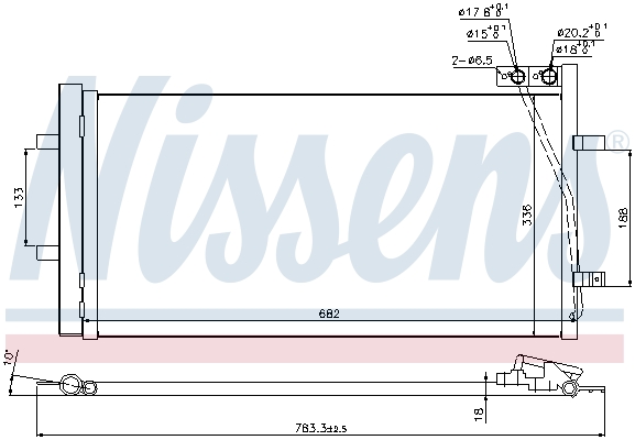 NISSENS N940255 Klímakondenzátor, klímahűtő