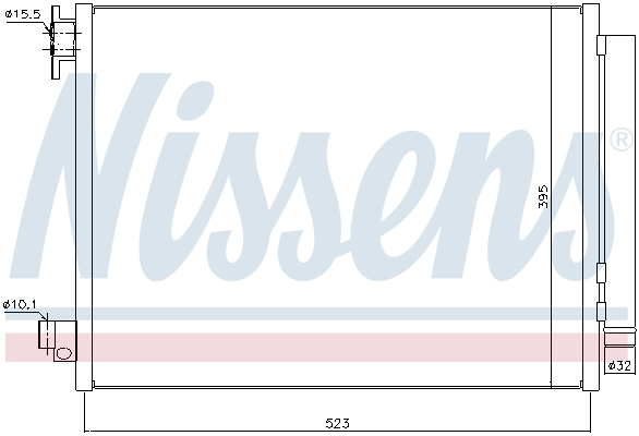 NISSENS  940321 - Klímakondenzátor, klímahűtő